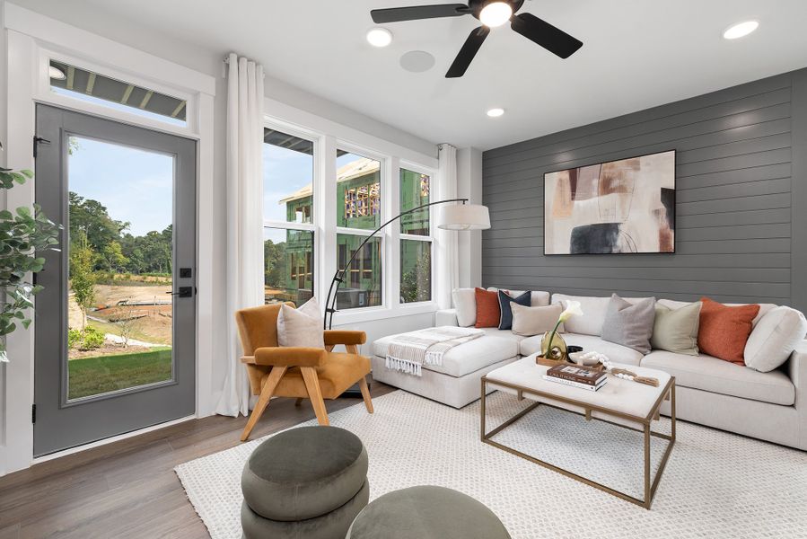 Representative furnished interior of a home built from the Harrington by Baker Residential in Parc at Bradley Farm, Apex (Image 9).