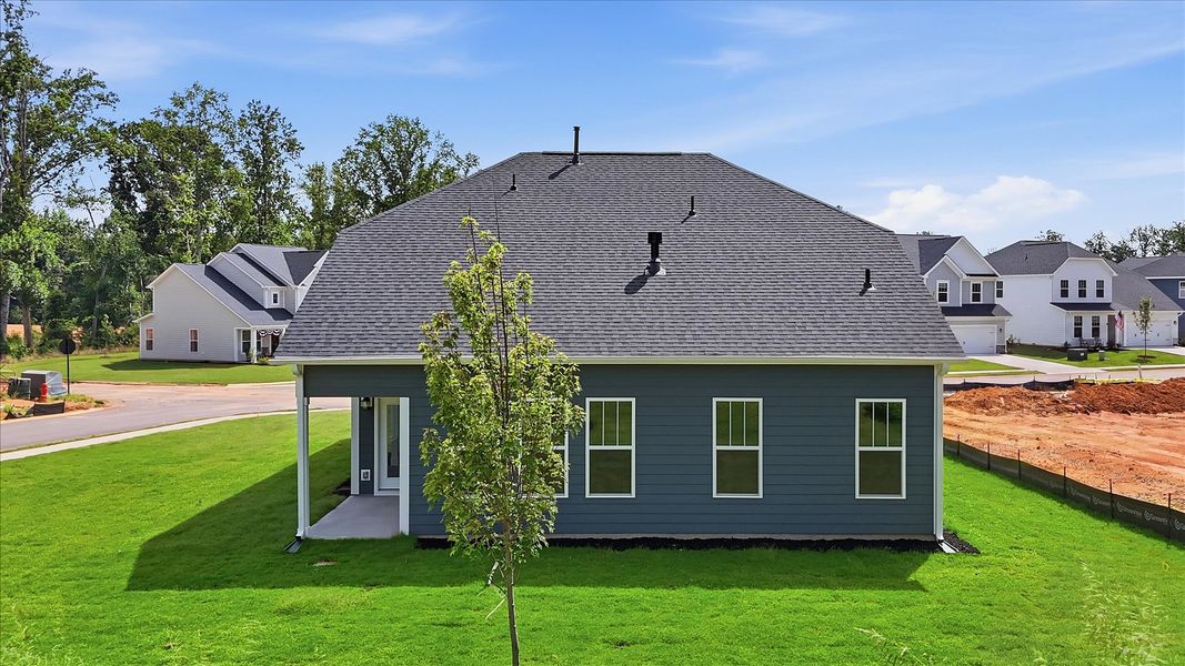 Exclusive rear covered porch with accomplished detail and elevated outdoor living potential near Downtown Anderson