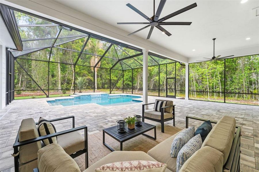 Exterior details and patio area of a home in , Archer (Image 22).