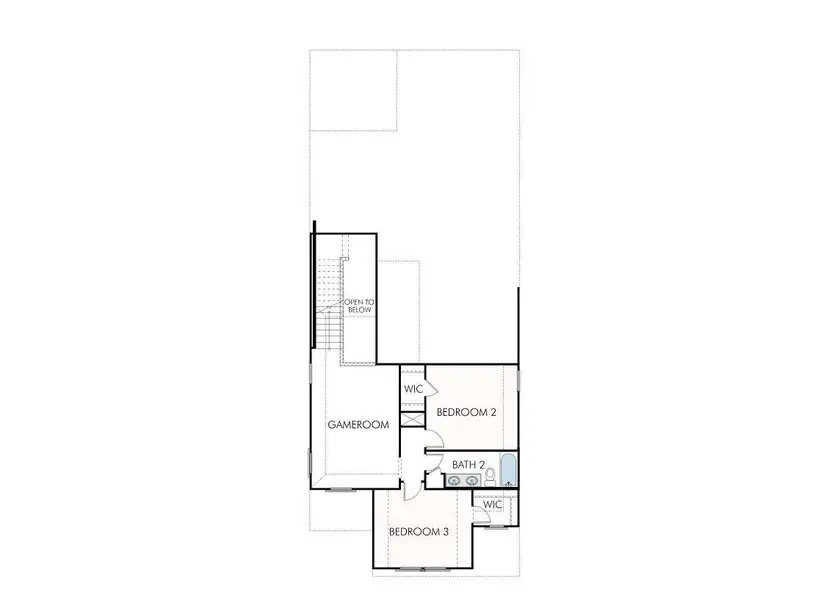 Explore the thoughtful layout of this upper-level floor plan, featuring versatile spaces for leisure and rest. Explore the thoughtful layout of this upper-level floor plan, featuring versatile spaces for leisure and rest.
