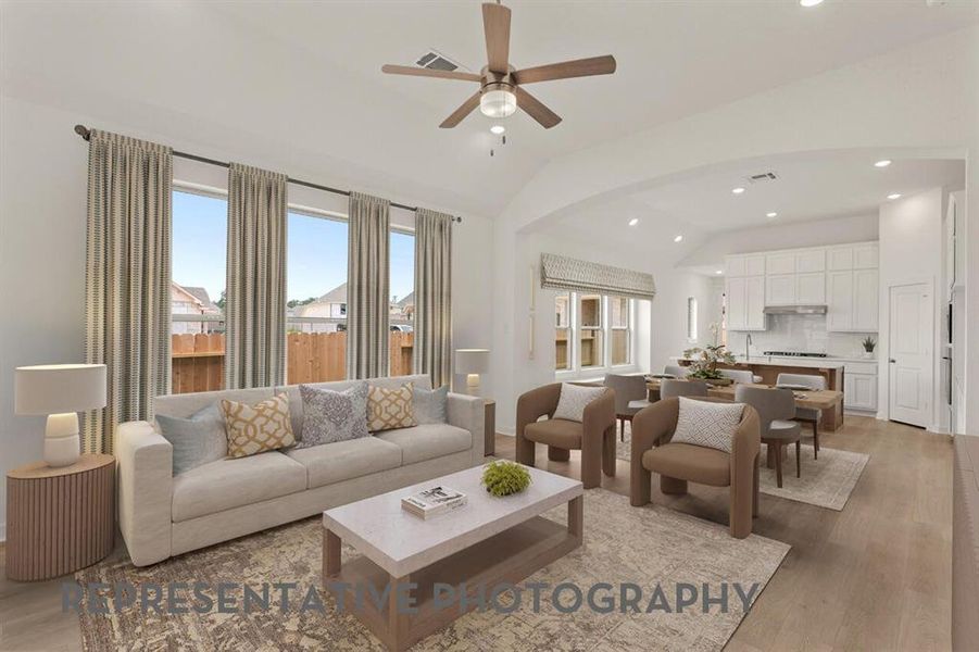 Furnished interior view inside a new home in Gateway Village - The Reserve, Denison (Image 5). Furnished interior view inside a new home in Gateway Village - The Reserve, Denison (Image 5).