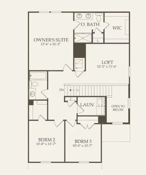 Centex Homes, Springfield/I floor plan second level