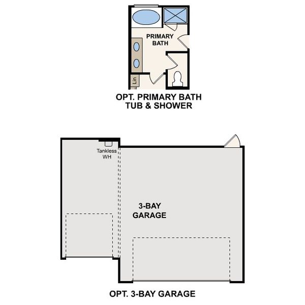 2D floor plan layout of this home in The Woodlands Hills, Willis, TX (Image 3).