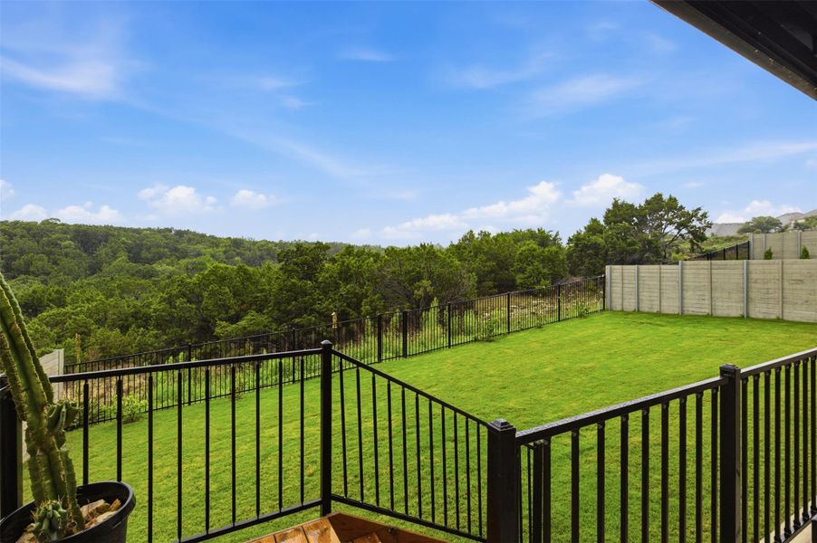Exterior details and patio area of a home in Wolf Ranch, Georgetown (Image 21).