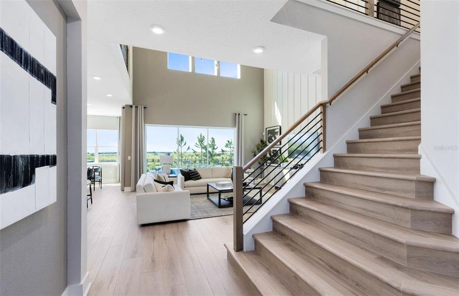 Furnished interior view inside a new home in Parkside Trails, Clermont (Image 8). Furnished interior view inside a new home in Parkside Trails, Clermont (Image 8).