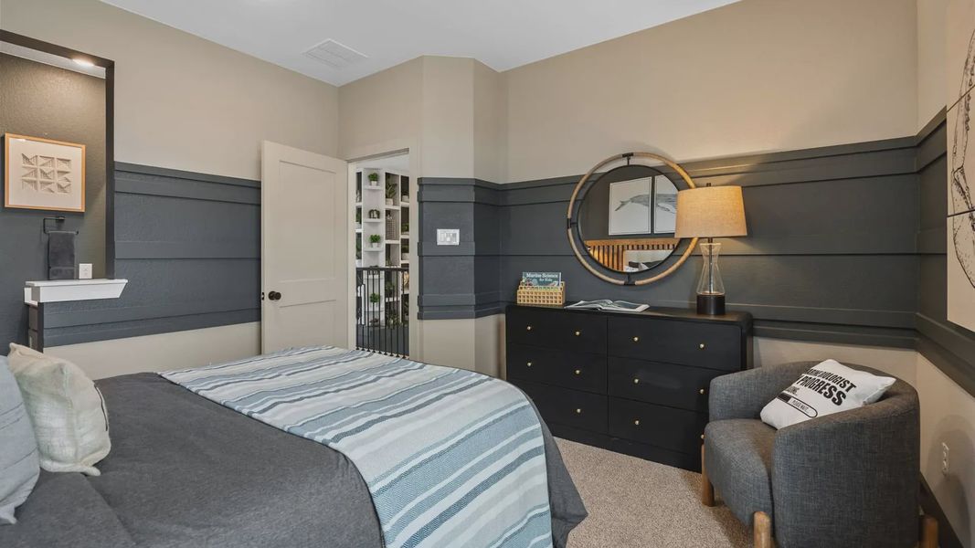 Representative furnished interior of a home built from the Acadia by Chesmar Homes in Elyson 50's, Katy (Image 30).