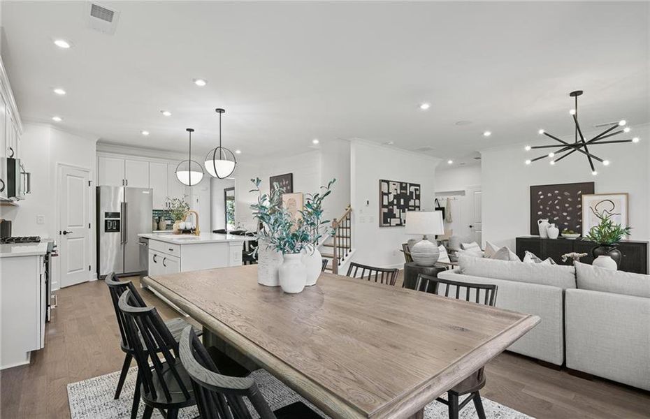 Furnished interior view inside a new home in Briar Creek, Atlanta (Image 3). Furnished interior view inside a new home in Briar Creek, Atlanta (Image 3).