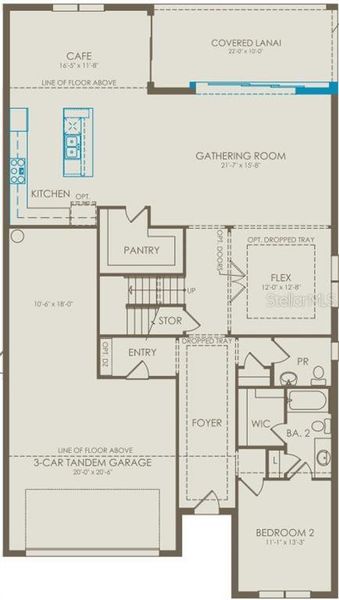 2D floor plan layout of this home in EverBe, Orlando, FL (Image 3). 2D floor plan layout of this home in EverBe, Orlando, FL (Image 3).
