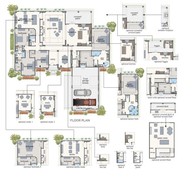 2D floor plan layout for the Dominion by Steve Klein Custom Builder in The Ranches at TerraVista, Victoria, TX (Image 3). 2D floor plan layout for the Dominion by Steve Klein Custom Builder in The Ranches at TerraVista, Victoria, TX (Image 3).
