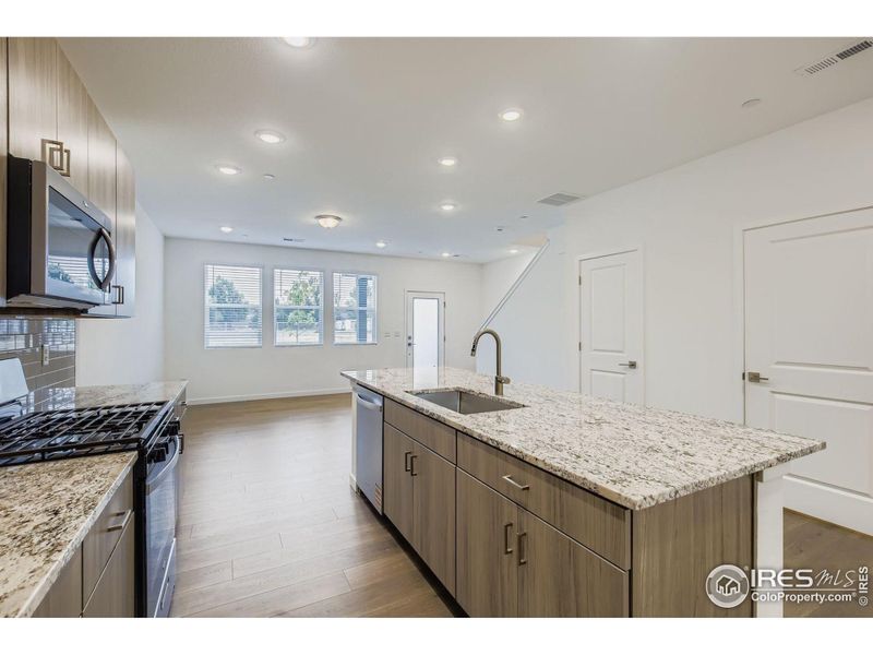 Extra kitchen storage in the island