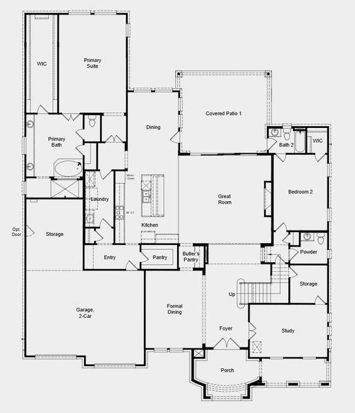 Additional Highlights include: media room upstairs, extended primary suite, extended dining room, covered patio, 15' sliding glass door, free standing oval tub in master bath, 60" linear fireplace and double front doors.