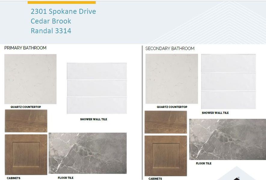 Sample of building materials used in homes in Cedar Brook, Leander (Image 20). Sample of building materials used in homes in Cedar Brook, Leander (Image 20).