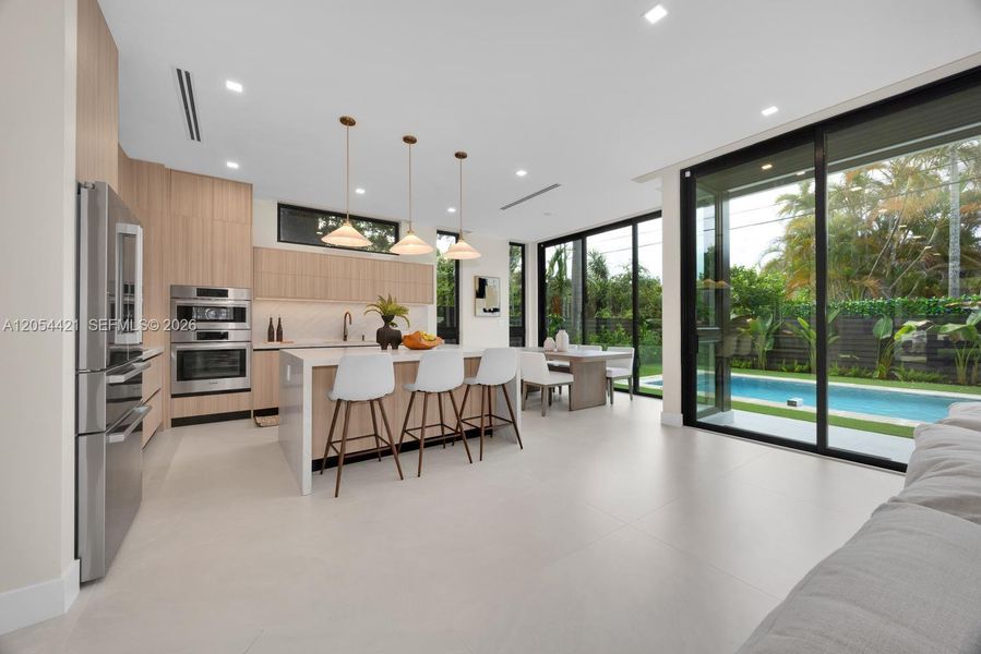 Furnished interior view inside a new home in , Miami (Image 16).
