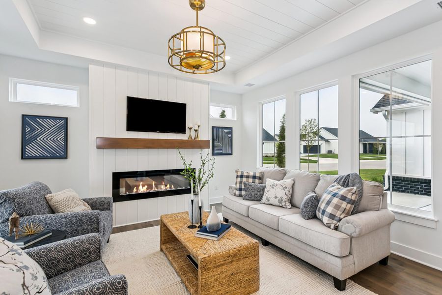 Furnished interior view inside a new home in The Courtyards at The Moorings, Wichita (Image 6).