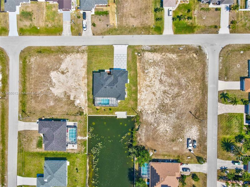 Drone / aerial view with a residential view
