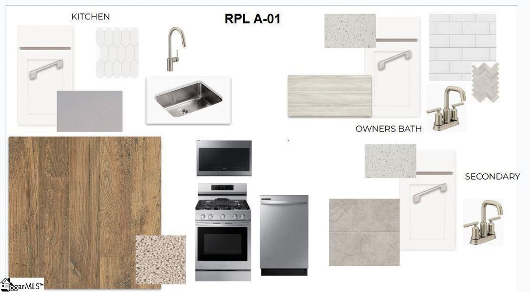 Sample of building materials used in homes in Renaissance Place, Greenville (Image 2).