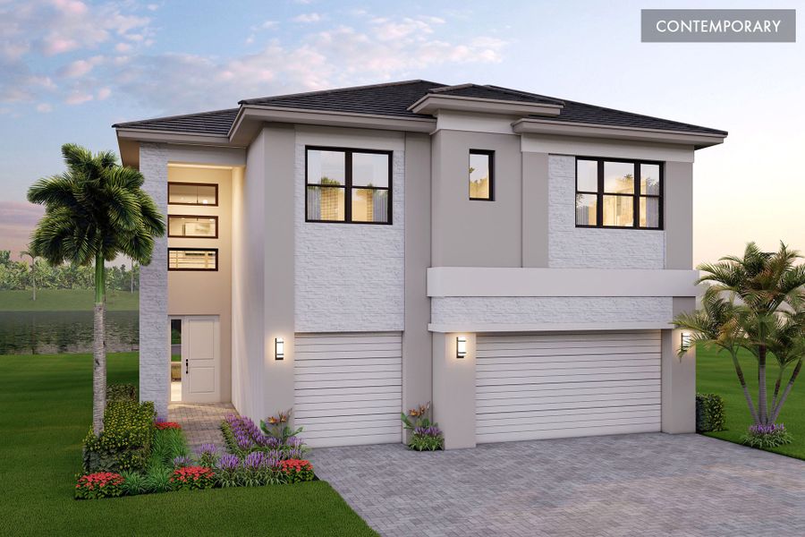 Representative exterior photo of a completed home built from the Lynx by GL Homes in Apex at Avenir, Palm Beach Gardens, FL (Image 12).