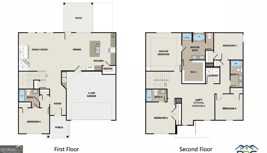 2D floor plan layout of this home in Stone Brooke, Gray, GA (Image 3).