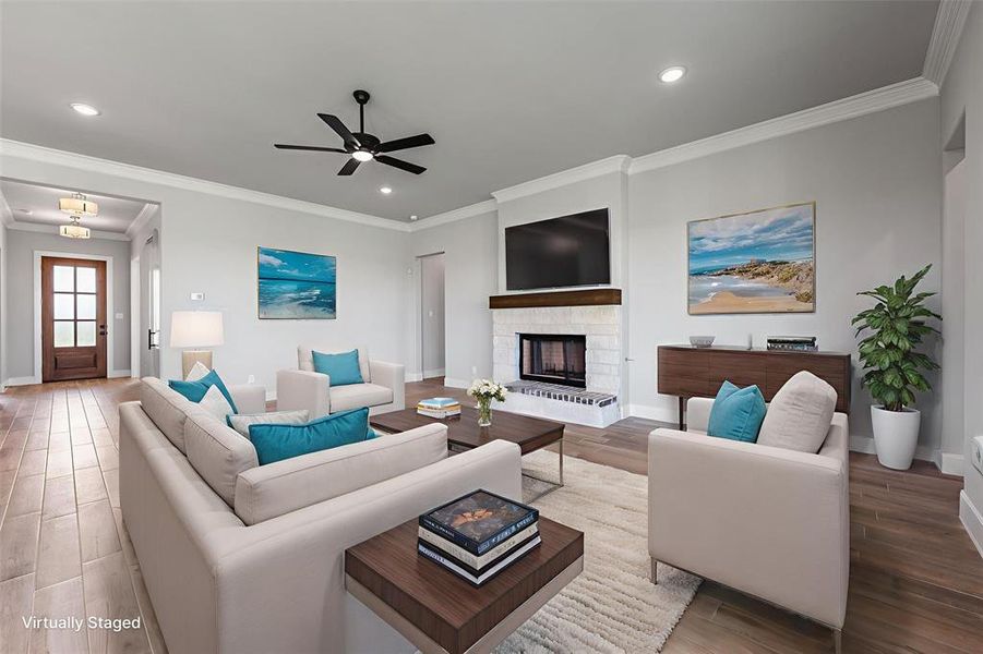 Furnished interior view inside a new home in Rocky Top, Krum (Image 13). Furnished interior view inside a new home in Rocky Top, Krum (Image 13).