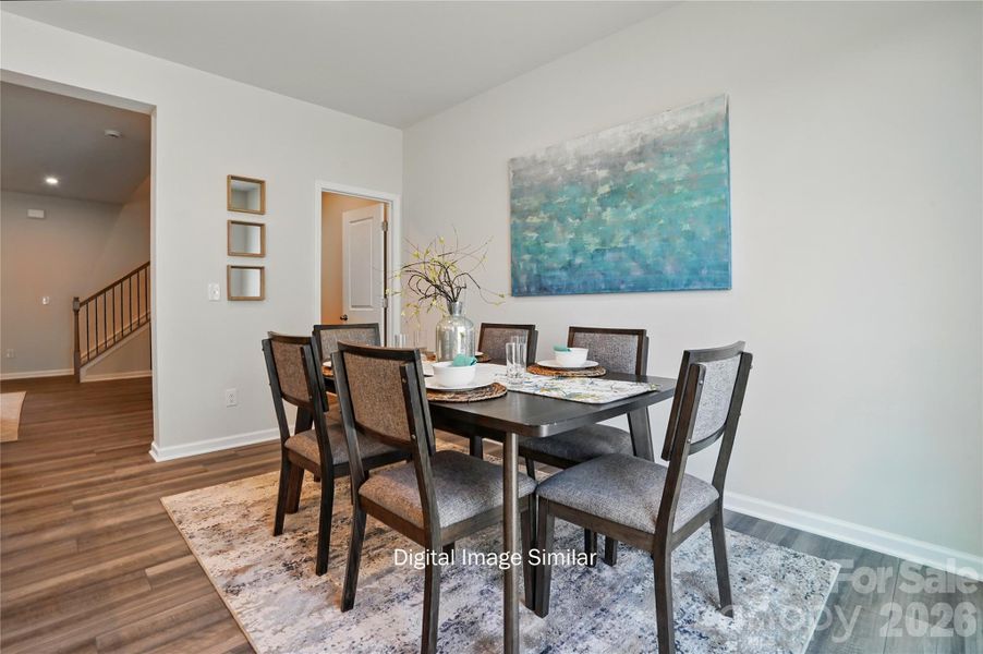 Furnished interior view inside a new home in Bailey Run, Charlotte (Image 11).