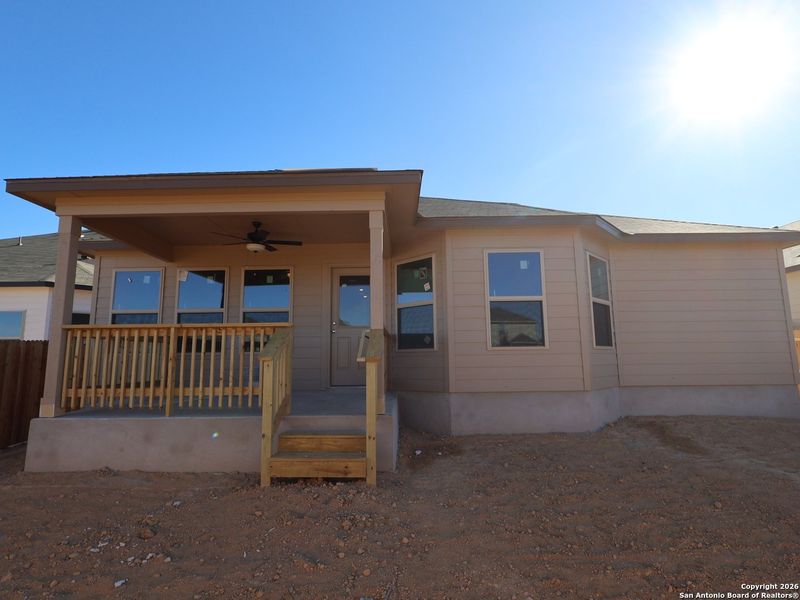 Exterior details and patio area of a home in Winding Brook, San Antonio (Image 23).
