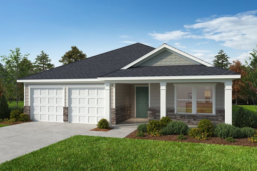 Representative exterior photo of a completed home built from the Plan 2074 by KB Home in Midland Crossing, Midland, NC (Image 6).