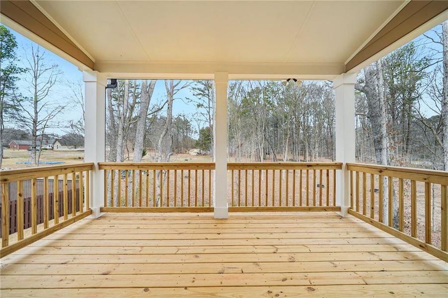 Exterior details and patio area of a home in Rosewood Lake Estates, Hoschton (Image 35).