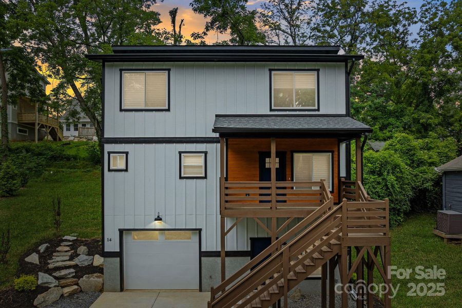 Front exterior of a new home in , Asheville, NC, highlighting curb appeal (Image 27). Front exterior of a new home in , Asheville, NC, highlighting curb appeal (Image 27).