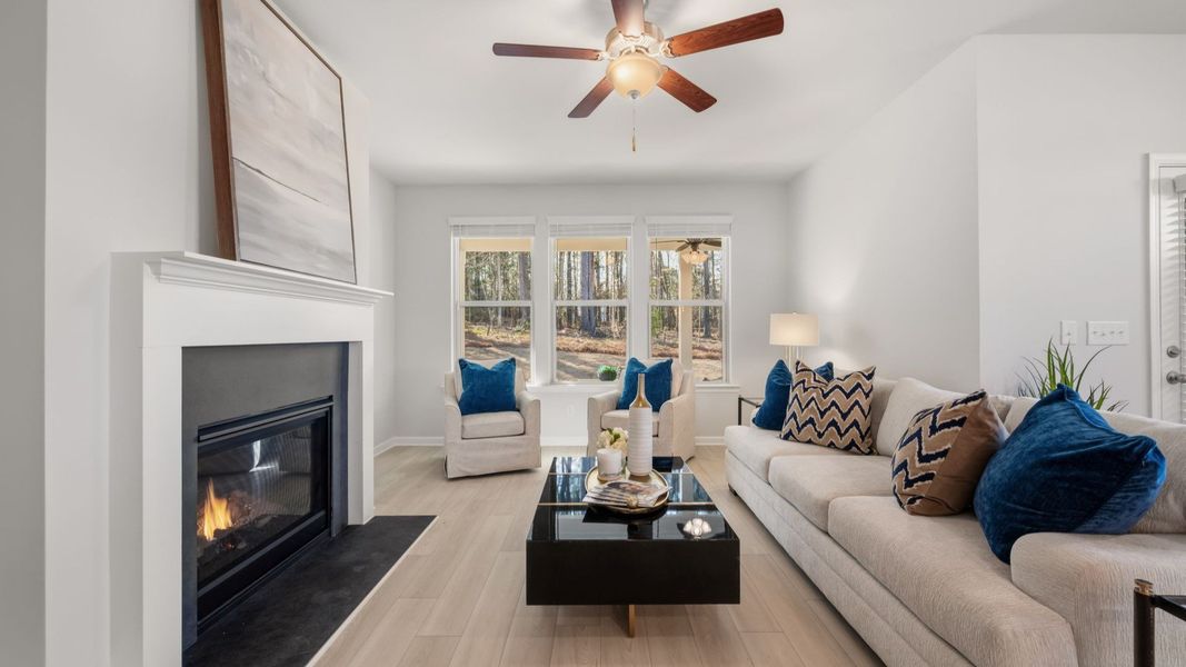 Representative furnished interior of a home built from the Lassiter by DRB Homes in Hamilton Lakes, Lawrenceville (Image 20).
