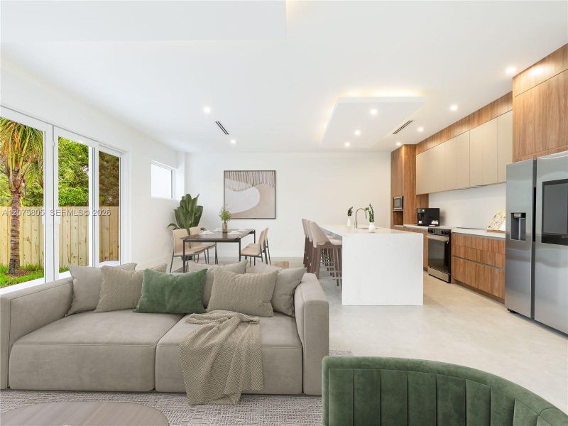 Furnished interior view inside a new home in , Fort Lauderdale (Image 6).