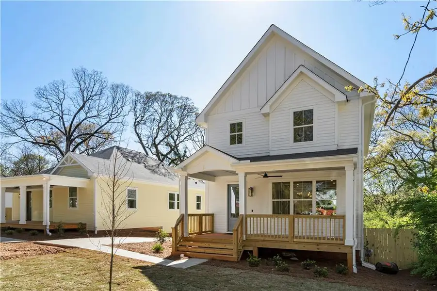 Exterior details and patio area of a home in , Atlanta (Image 4). Exterior details and patio area of a home in , Atlanta (Image 4).
