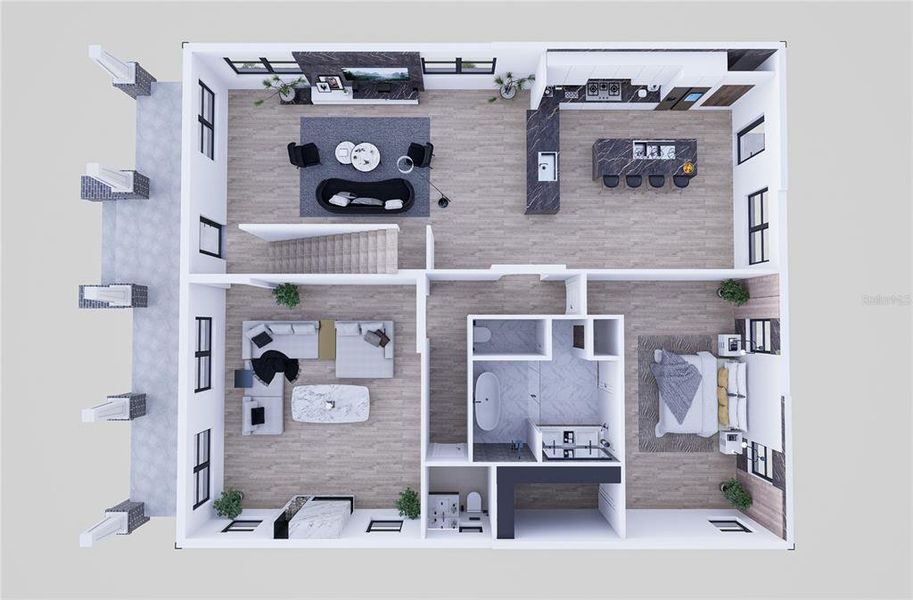 2D floor plan layout of this home in , Tampa, FL (Image 5).