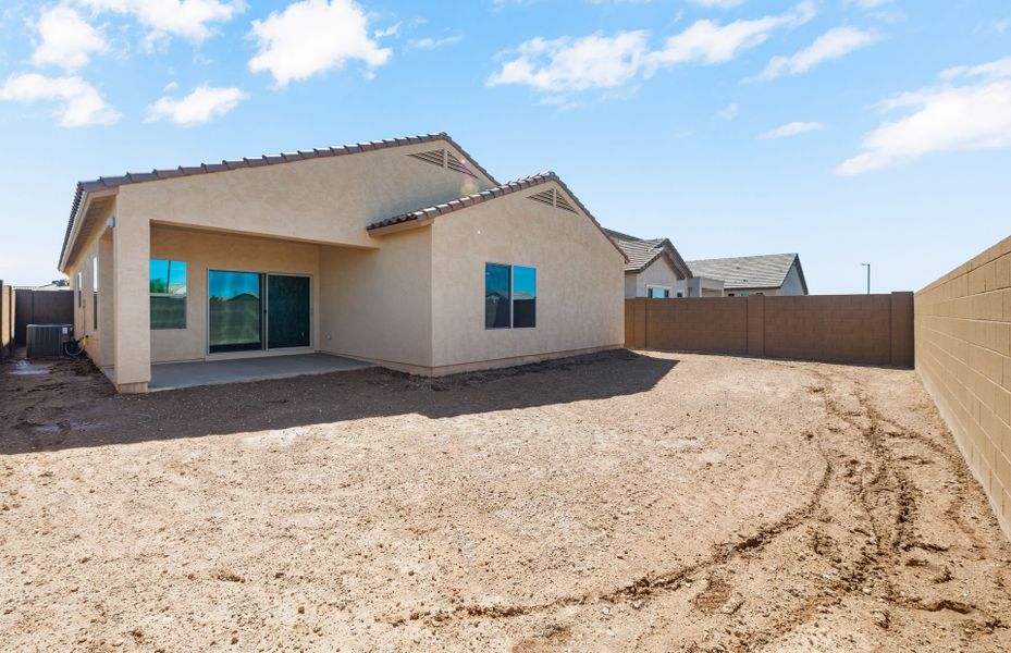 Exterior details and patio area of a home in Parkside at Anthem at Merrill Ranch, Florence (Image 3).