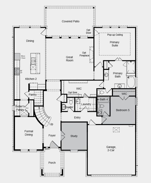 Additional Highlights include: 5th bedroom with full bath, study, gourmet kitchen, 8' door at entry, 12" pop-up ceiling at primary suite and mud-set shower at primary bath. Additional Highlights include: 5th bedroom with full bath, study, gourmet kitchen, 8' door at entry, 12" pop-up ceiling at primary suite and mud-set shower at primary bath.