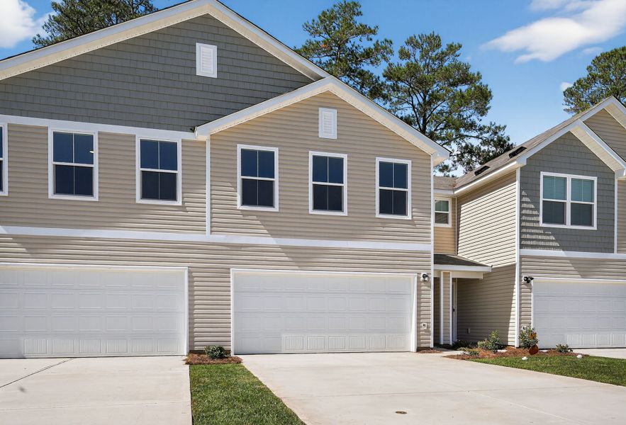 A house with a garage.