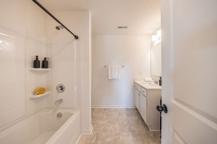 Representative furnished interior of a home built from the Abigale by True Homes in Morgan Hills, Albemarle (Image 26).