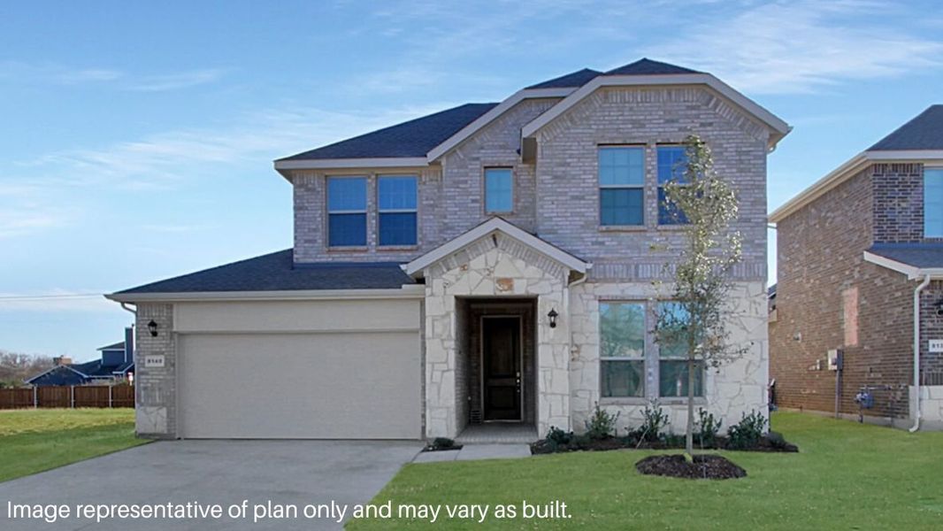 Representative exterior photo of a completed home built from the Tangerine by D.R. Horton in California Meadows, Arlington, TX (Image 1). Representative exterior photo of a completed home built from the Tangerine by D.R. Horton in California Meadows, Arlington, TX (Image 1).