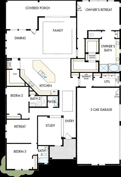 2D floor plan layout of this home in Rees Landing Estates, Spicewood, TX (Image 2). 2D floor plan layout of this home in Rees Landing Estates, Spicewood, TX (Image 2).