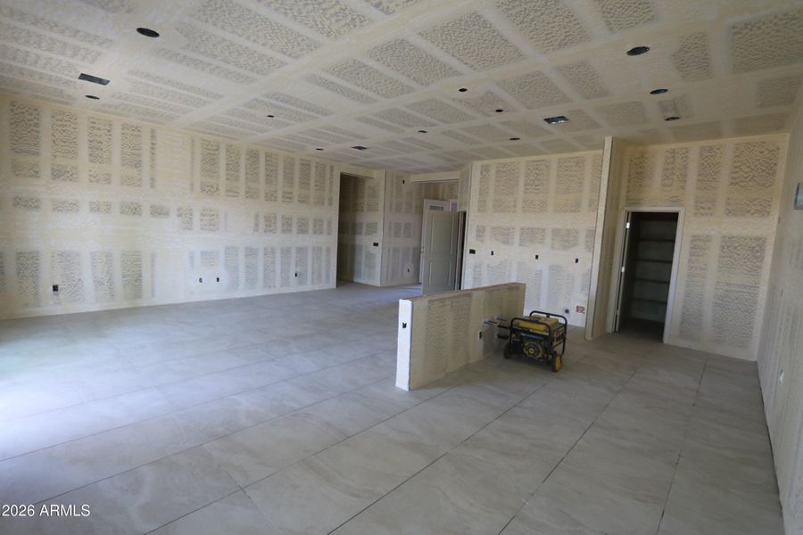 Great room and kitchen area