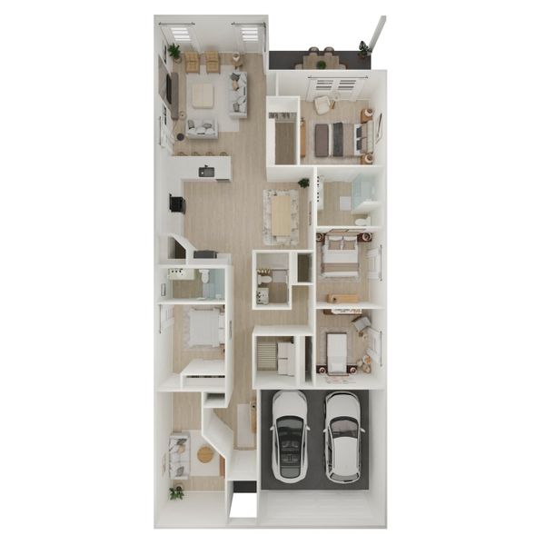 2D floor plan layout for the Orinoco II ESP by K. Hovnanian® Homes in The Hills of Town Creek, Montgomery, TX (Image 4). 2D floor plan layout for the Orinoco II ESP by K. Hovnanian® Homes in The Hills of Town Creek, Montgomery, TX (Image 4).