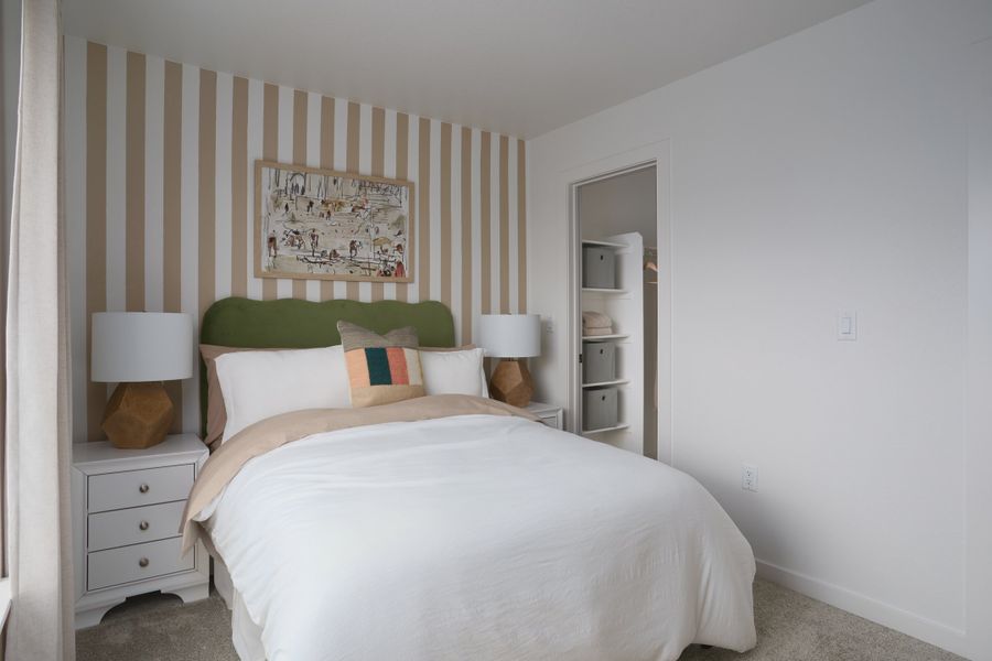 Furnished interior view inside a new home in Lyric at RidgeGate Townhomes, Lone Tree (Image 14).