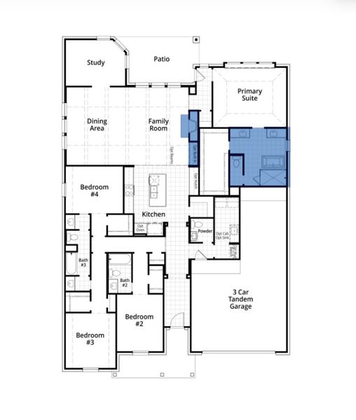 2D floor plan layout for the Appleton Plan by Highland Homes in Monterra: 70ft. lots, Rockwall, TX (Image 3). 2D floor plan layout for the Appleton Plan by Highland Homes in Monterra: 70ft. lots, Rockwall, TX (Image 3).