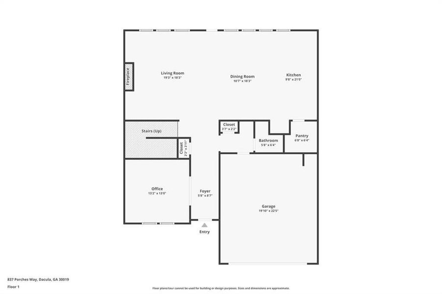 2D floor plan layout of this home in , Dacula, GA (Image 6).