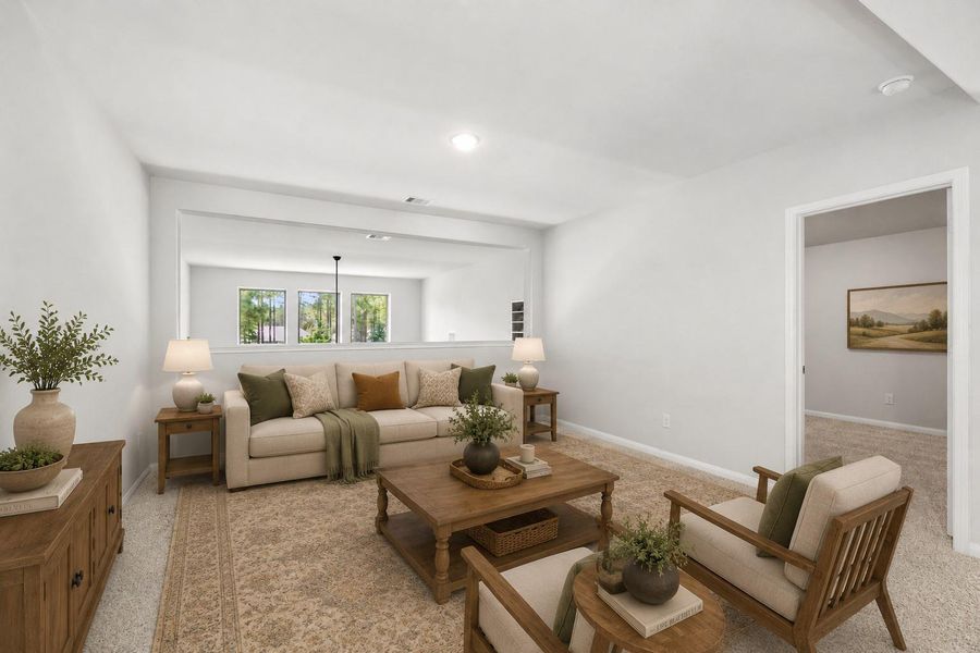 Another view of same flex room *Virtually staged
