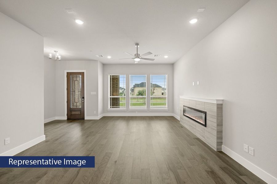 Representative unfurnished interior of a home built from the Fir R by First Texas Homes in The Abbey at Mercer Crossing, Farmers Branch (Image 8). Representative unfurnished interior of a home built from the Fir R by First Texas Homes in The Abbey at Mercer Crossing, Farmers Branch (Image 8).