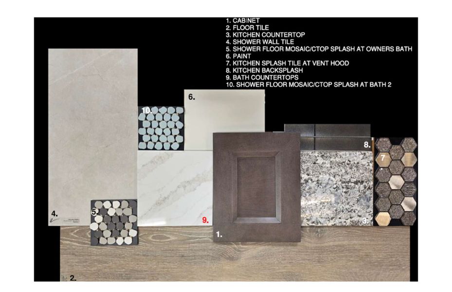 Sample of building materials used in homes in Del Webb at Rocking K, Tucson (Image 4). Sample of building materials used in homes in Del Webb at Rocking K, Tucson (Image 4).