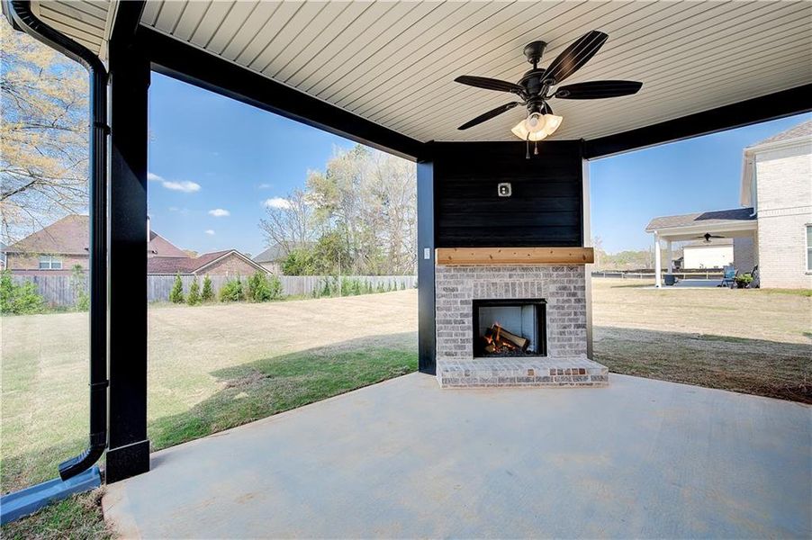 Exterior details and patio area of a home in Cambria at Traditions, Hampton (Image 3). Exterior details and patio area of a home in Cambria at Traditions, Hampton (Image 3).