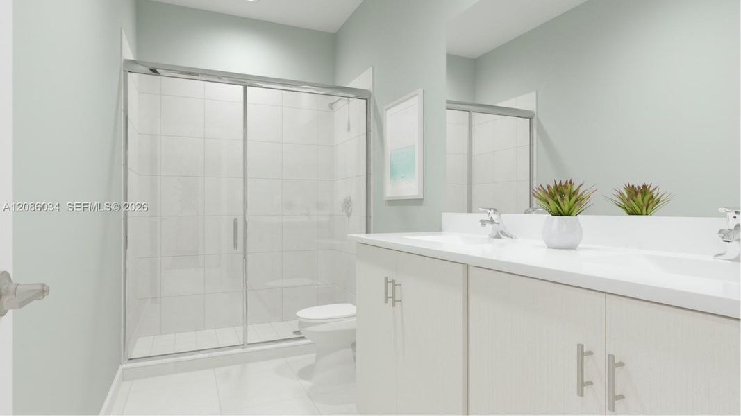 Furnished interior view inside a new home in Heron Pointe, Miami (Image 5).