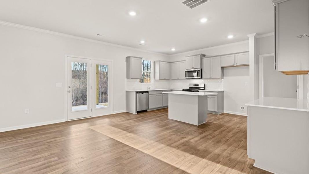 Furnished interior view inside a new home in Liberty Crossing, Braselton (Image 2). Furnished interior view inside a new home in Liberty Crossing, Braselton (Image 2).
