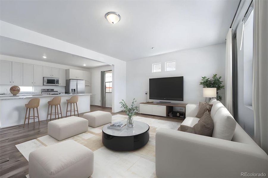 Furnished interior view inside a new home in Reunion, Commerce City (Image 10).